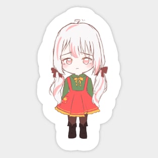 little christmas girl Sticker